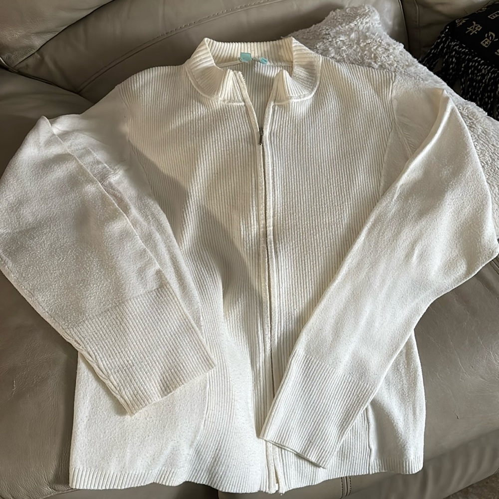 Cute SHU SHU Zipper Front Sweater